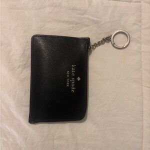 Kate Spade Black Leather Keychain Pouch